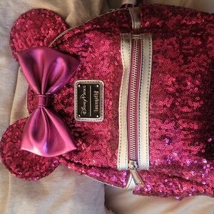 Loungefly Magenta Bookbag Purse